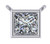 1.50Ct Princess Cut Cubic Zirconia Bezel Pendant In 14Kt White Gold