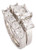 2 Carat Princess Cut CZ 3 Stone Wedding Set