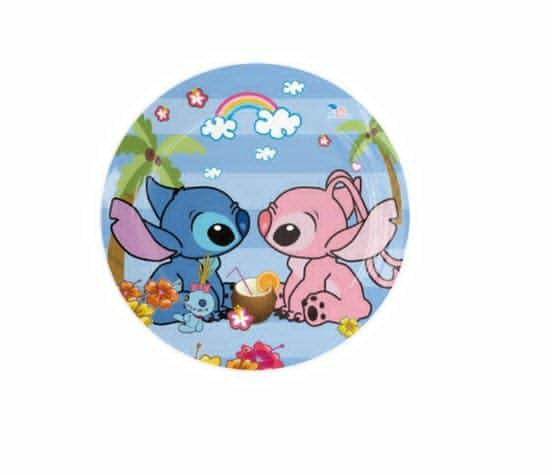 Stitch themed paper plate large 10pc