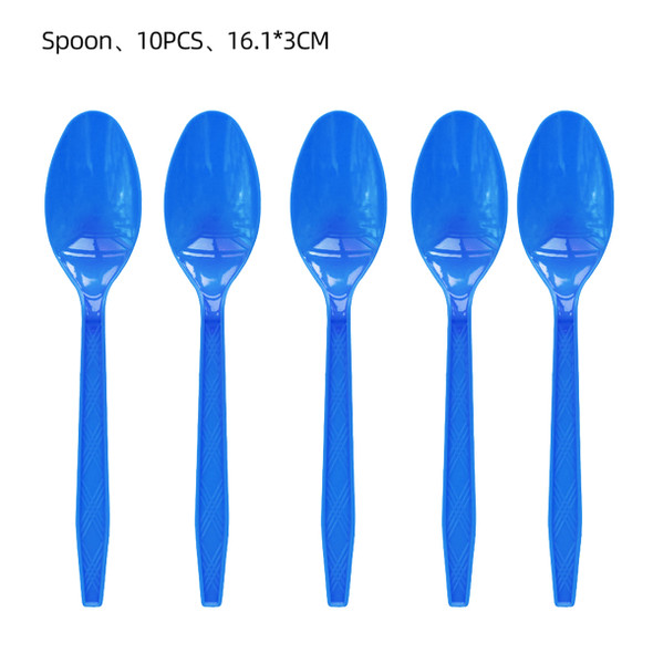 Dark Blue Plastic spoons