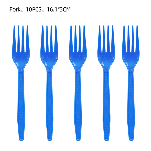 Dark Blue plastic forks