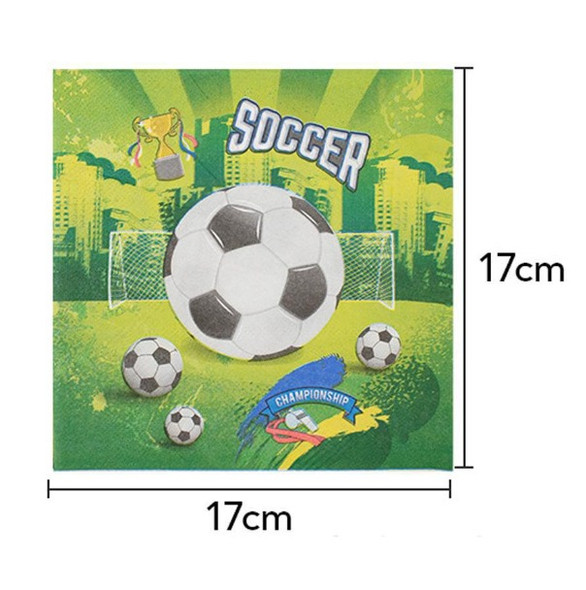 Soccer napkins 10pc