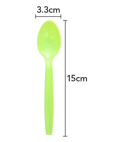 Light Green Plastic spoons