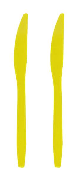 Yellow plastic knifes