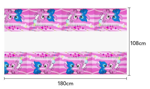 Pink Stitch themed table cloth