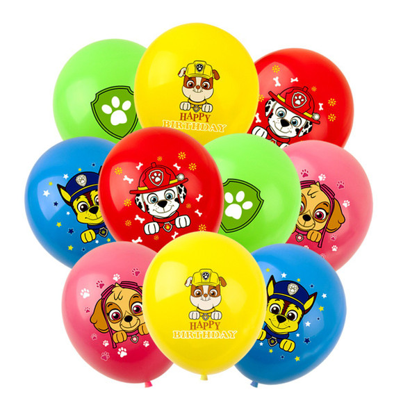 Paw Patrol 2 themed latex balloons 18pc