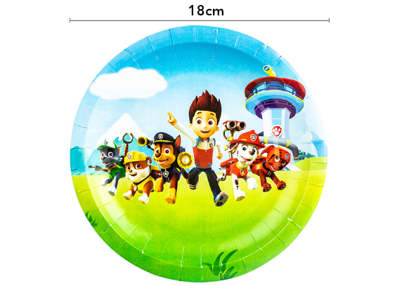 Paw Patrol 2 themed paper plate small 10pc