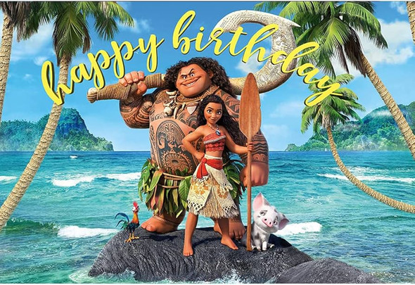 Moana Vinyl Backdrop