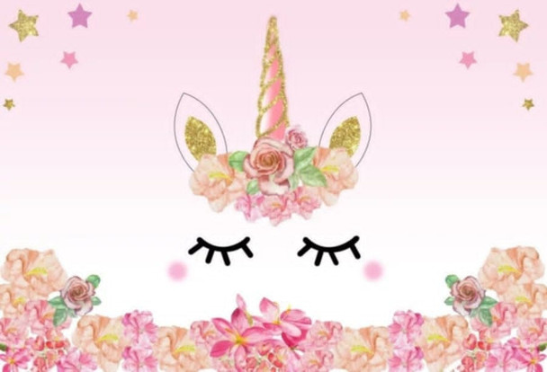 Unicorn vinyl backdrop