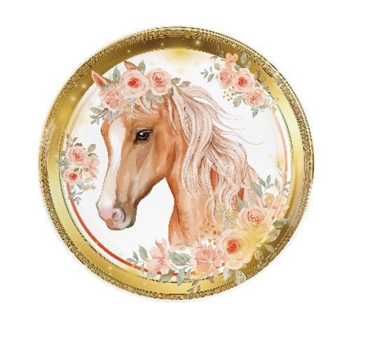 Horse style Paper Plate Small 10pc