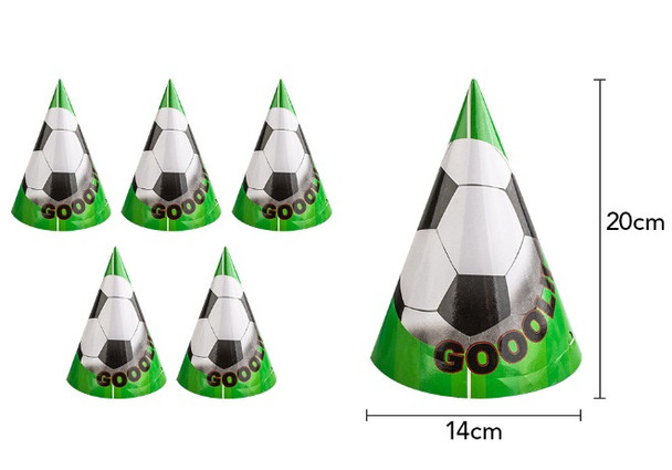 Soccer party hats 10pc