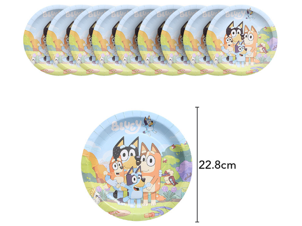 Bluey paper plate large 10pc