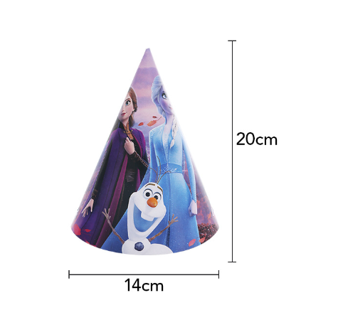 Frozen themed party hats 10pc