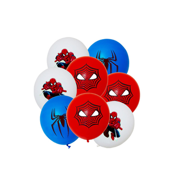 Spiderman themed latex balloons 18pc