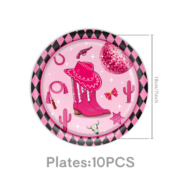 Cowgirl Paper Plates Small