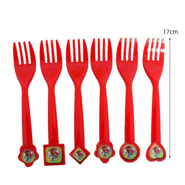 Mario Red Plastic Fork