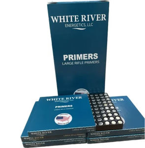 LARGE RIFLE PRIMERS WHITE RIVER ENERGETICS 100 LARGE RIFLE PRIMERS WHITE RIVER ENERGETICS 100