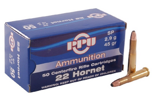22 HORNET 45G SOFT POINT PRVI PARTIZAN  50 ROUNDS