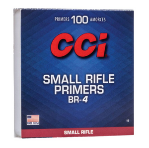 CCI BR4 BENCH REST SMALL RIFLE PRIMERS 100PK CCI BR4 BENCH REST SMALL RIFLE PRIMERS 100PK