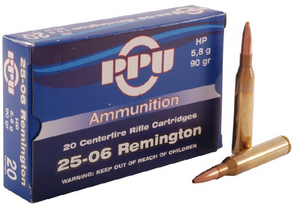 25-06 REMINGTON 100GR PSP PPU 20 ROUNDS