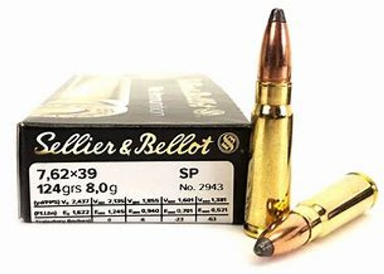 7.62X39 124GR SP 20 rounds