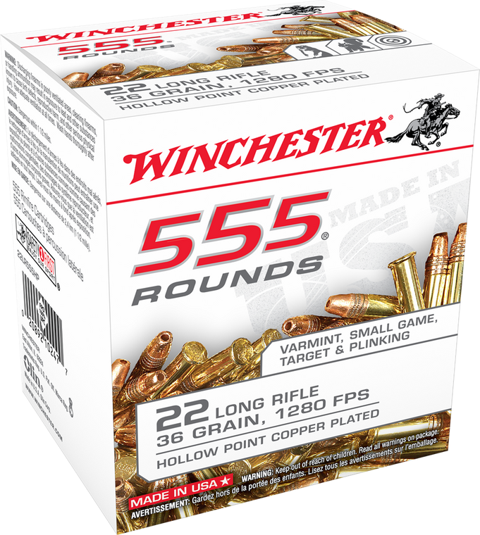 22LR 36GR LHP WIN 555 rounds