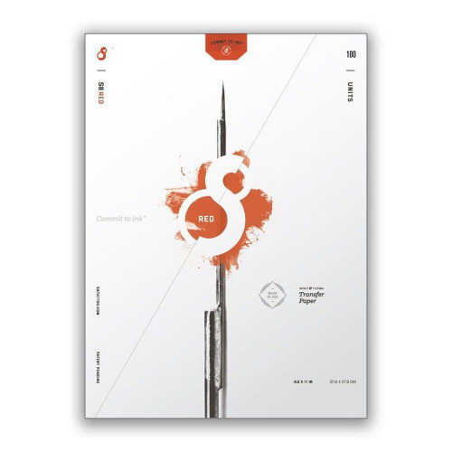 Unigraph - S8 Red - Tattoo Stencil Paper