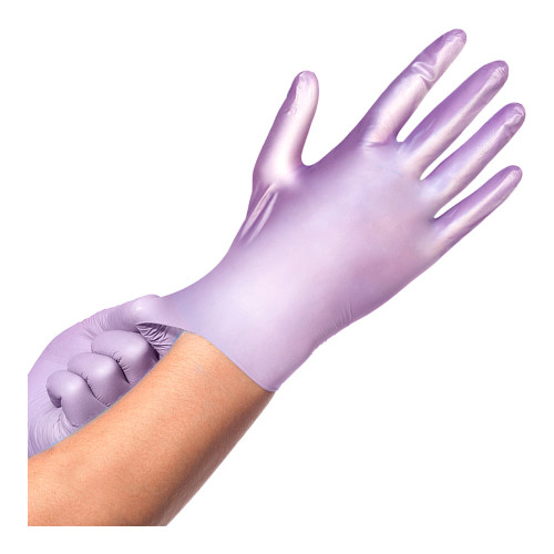 Comforties - Glamour - Nitrile Gloves - Purple - Box of 100
