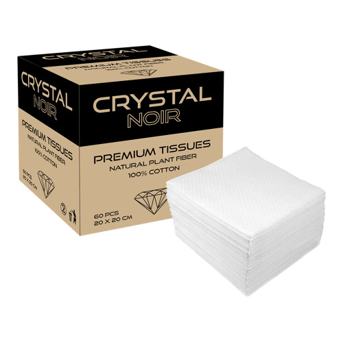 Crystal - Noir - Premium Tissues - Pre-Cut - Box of 60