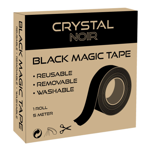 Crystal - Noir - Magic Tape - 3 cm x 5 meters