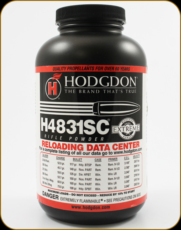 Hodgdon - H4831SC - Extreme Smokeless Rifle Powder - Short Cut