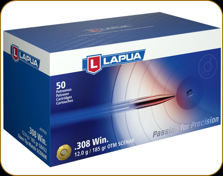 Lapua - 308 Win - 185 Gr - Open Tip Match Scenar - 50ct - 4317523