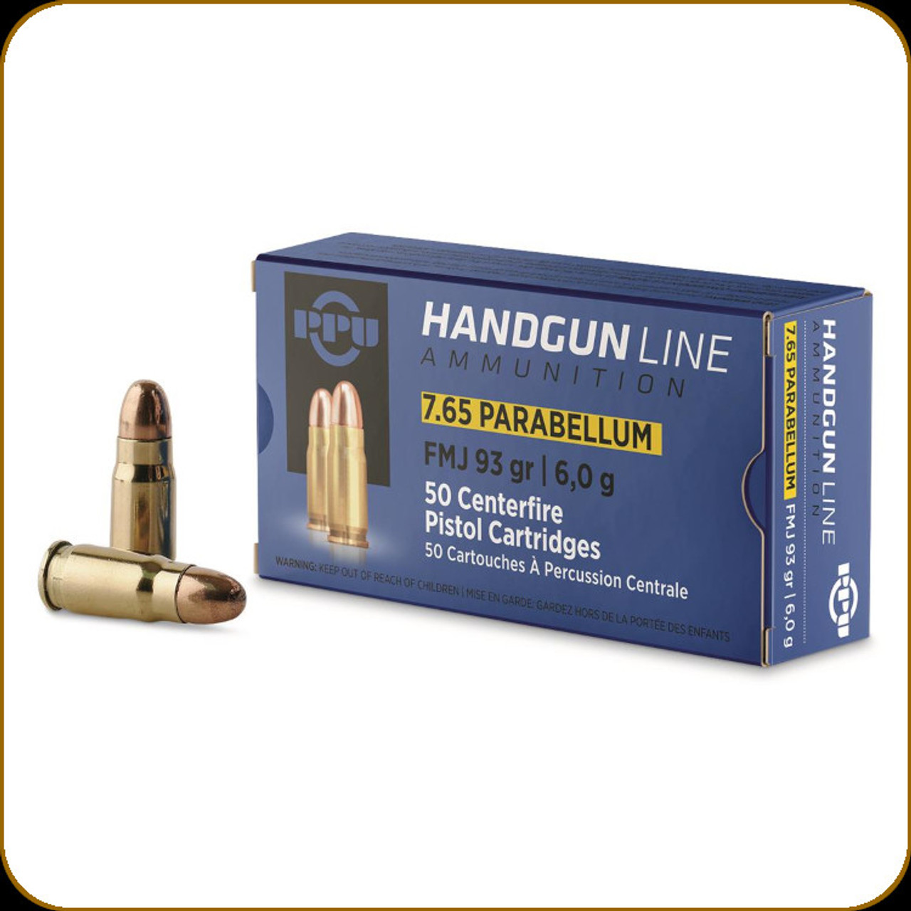 PPU - 7.65 Parabellum - 93 Gr - Handgun Line - Full Metal