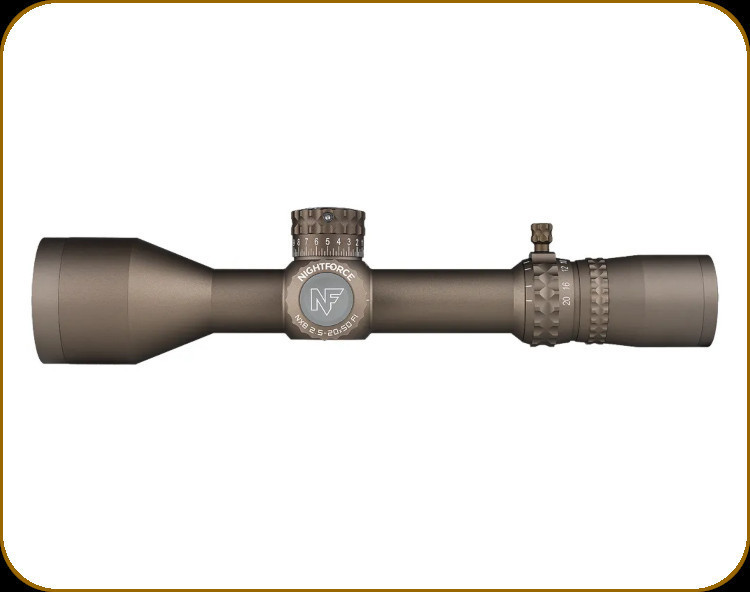 Nightforce - NX8 - 2.5-20x50mm - FFP - ZeroStop - .250 MOA