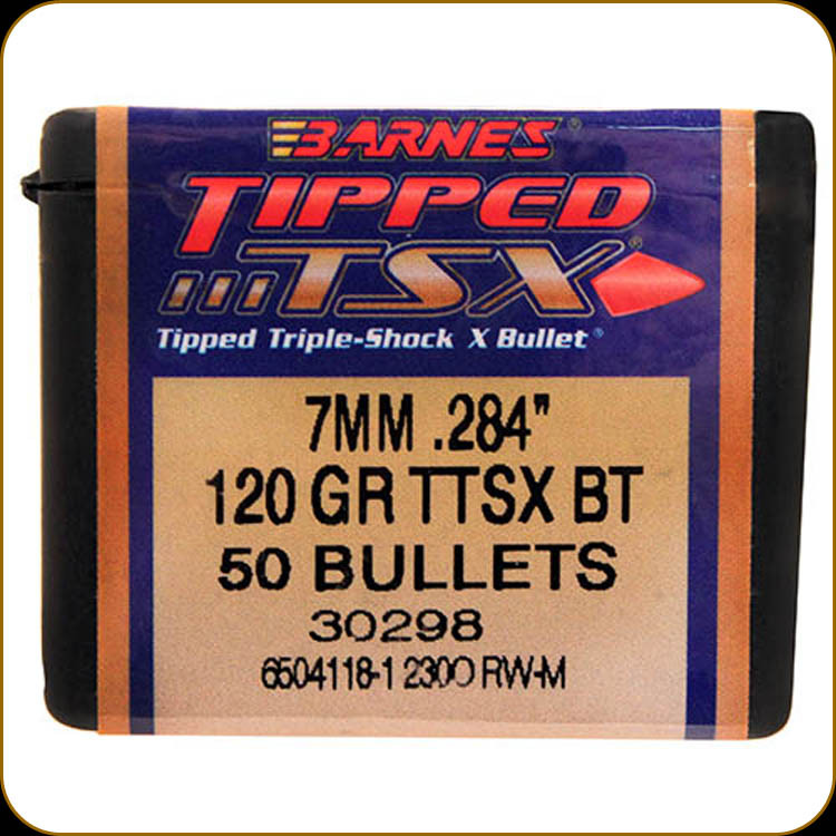 【tack】 Barnes - 7mm - 120 Gr - TTSX (Tipped Triple-Shock X) - Boat Tail