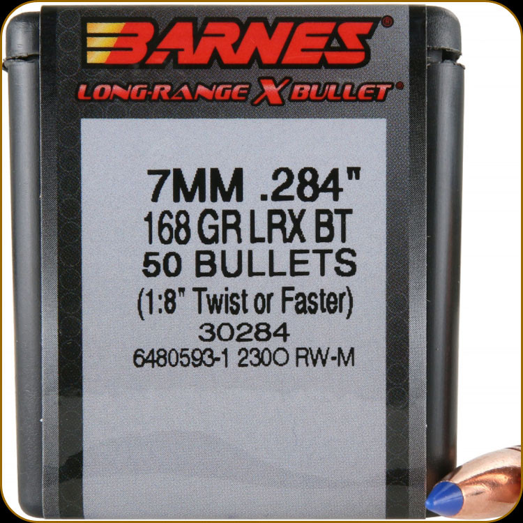 Barnes - 7mm - 168 Gr - LRX (Long-Range X) - Boat Tail
