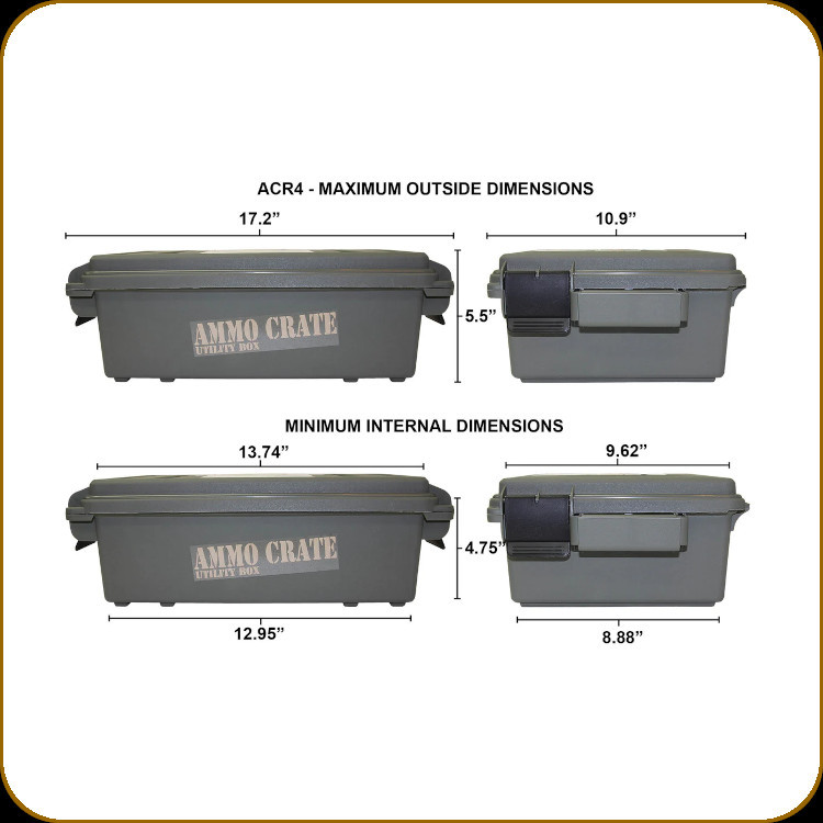 MTM Case-Gard - Ammo Crate Utility Box - 10 Boxes of 12 Ga - Army