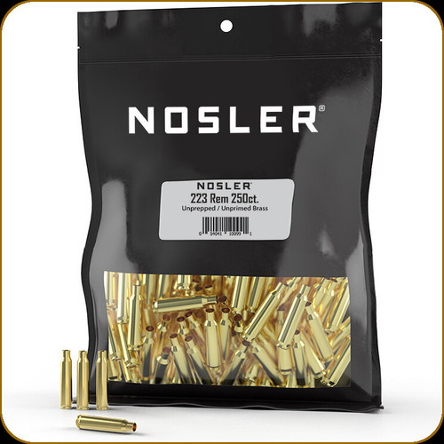Nosler - 223 Remington - Unprepped and Unprimed Brass - 250ct - 10099