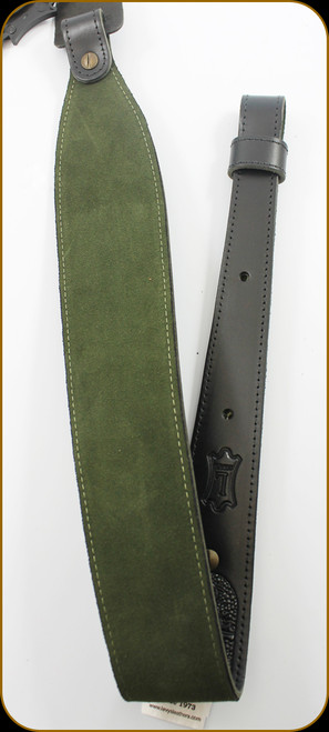 Levy's Leather - Leather Sling - 2 1/4" Black Deer Head Cobra Style - SN20T03-BLK Levy's Leather - Leather Sling - 2 1/4" Black Deer Head Cobra Style - SN20T03-BLK