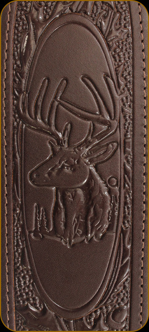 Levy's Leather - Leather Sling - 2 1/4" Dark Brown Deer Head Cobra Style - SN20T03-DBR Levy's Leather - Leather Sling - 2 1/4" Dark Brown Deer Head Cobra Style - SN20T03-DBR