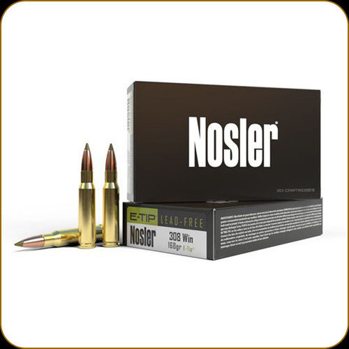 Nosler - 308 Win - 168 Gr - E-Tip - Lead-Free - 20ct - 40035