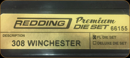 Redding - Premium Full Length Die Set - 308 Winchester - 66155