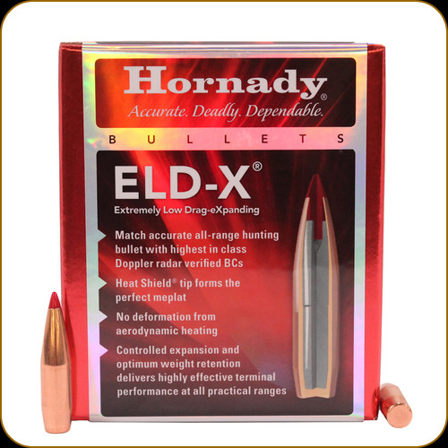 Hornady - 338 Cal - 230 Gr - ELD-X - Boat Tail - 100ct - 33210 Hornady - 338 Cal - 230 Gr - ELD-X - Boat Tail - 100ct - 33210