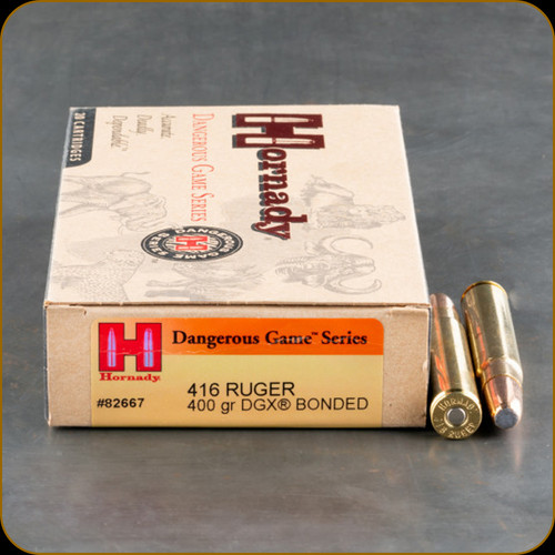Hornady - 416 Ruger - 400 Gr - Dangerous Game Series - DGX (Dangerous Game eXpanding) Bonded - 20ct - 82667