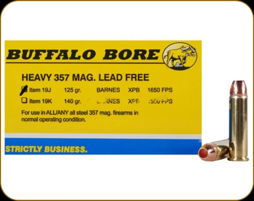 Buffalo Bore - Heavy 357 Mag - 125 Gr - Lead Free Barnes XPB Hollow Point - 20ct - 19J