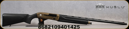 Huglu - 12Ga/3"/28" - Veyron Bronze - Gas Operated Semi-Auto - Black Synthetic Stock/Bronze Cerakote Receiver/Matte Black Anodized Finish, Red Fiber Optic Front Sight, 5pc 7cm Mobile Chokes + 1 Mod. Extended Choke