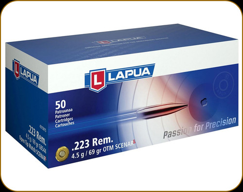 Lapua - 223 Rem - 69 Gr - Scenar-L - Hollow Point Boat Tail - 50ct - 4315015
