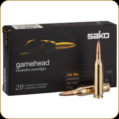 Sako - 243 Win - 100 Gr - Gamehead - Soft Point - 20ct - 113E