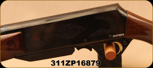 Used - Browning - 308Win - BAR Mark II Safari - Semi-Auto Rifle - select gloss walnut stock w/Rounded forend/Engraved Receiver/Polished Blued, 22"Sporter style barrel, Mfg# 031001218 - New in box