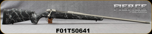 Fierce - 300PRC - Ti Edge - Bolt Action Rifle - Black w/Grey Web Carbon Fiber Stock/Titanium Cerakote, 24"Fluted Barrel (26")w/ Muzzle Brake, S/N F01T50641